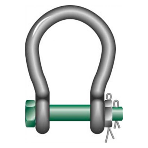 Green Pin 8.5ton "Wide Mouth" Safety Pin Bow Shackle