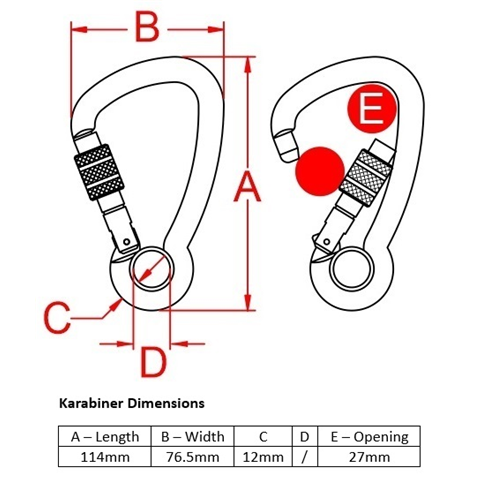 KONG X-Large 50kN Twist Lock Karabiner