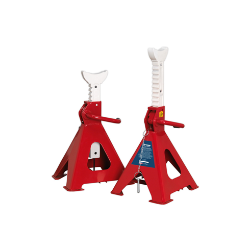 Sealey AAS5000 Auto Rise Ratchet Axle Stands (Pair) 5tonne Capacity per stand