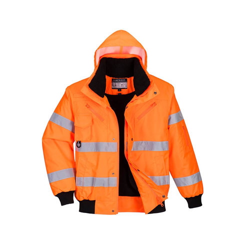 Portwest C467 Hi-Vis 3-in-1 Bomber Jacket Orange