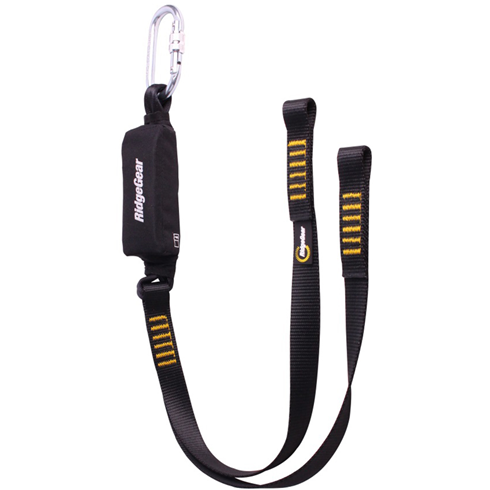 Ridgegear RGL3 Twin Leg Webbing Lanyard & Shock Absorber