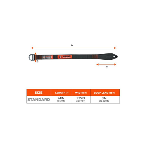 Ergodyne SQUIDS 3176 Anchor Choke Strap for Tool Tethering - 18kg