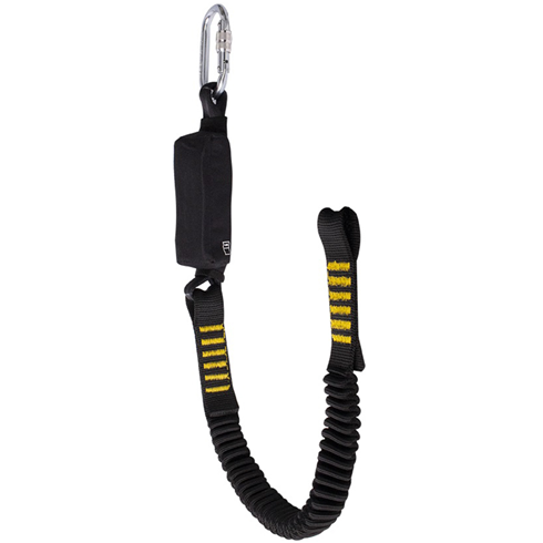 Ridgegear RGL6 Single Leg Elasticated Webbing Lanyard & Shock Absorber