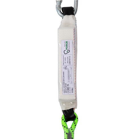 137kg Twin-Leg "Y" Shock Absorbing Lanyard 1.75mtr c/w Scaffold Hooks