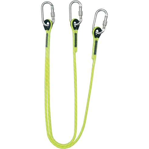 Y Restraint lanyard With karabiners 1m - 2m