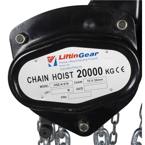 LiftinGear 20tonne Chainblock 3mtr to 10mtr