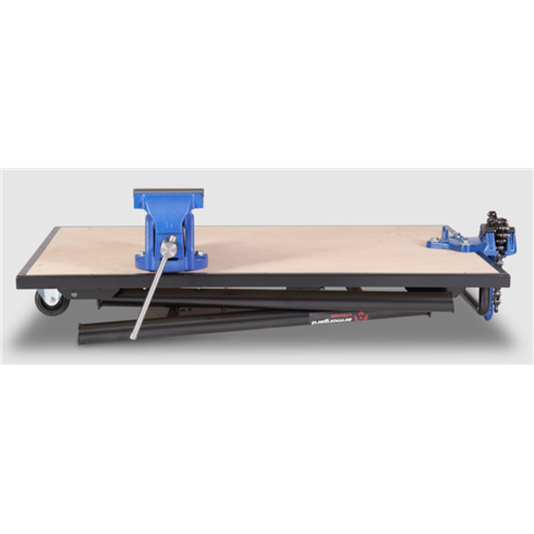 Armorgard TuffBench Folding Workbench c/w Wheels, Handle, Chain Vice and Engineers Vice BH1080-VWK