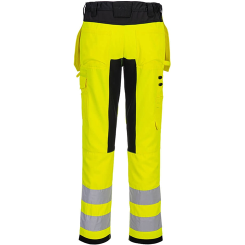 Portwest CD889 - WX2 Eco Hi-Vis Holster Pocket Trousers Yellow/Black