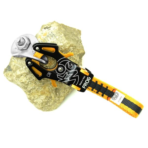 thumbnail image 2 of Kong Frog Sling With Aluminium Carabiner – Black/Orange – Fixed Pin Connector – Made In Italy 2 of 4
