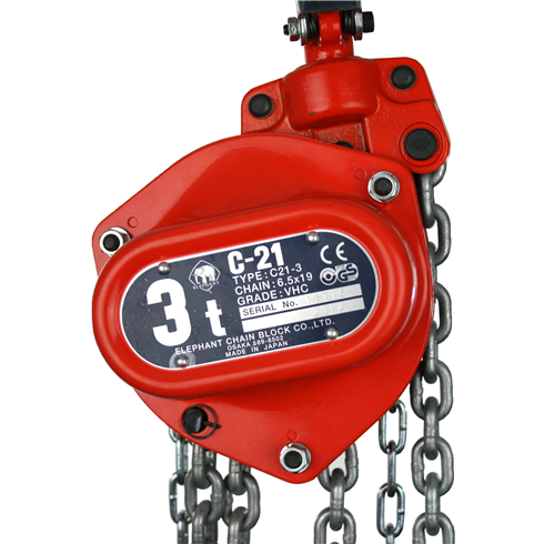 Elephant Chain Block Hoist 3 tonne, 3mtr to 30mtrs 