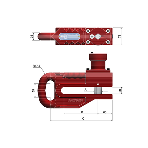 EGRS 10tonne Remote Ground Release Lifting Shackle 150mm Throat Depth