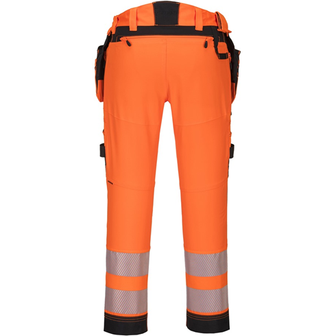 Portwest DX442 Hi-vis Detachable Holster Pocket Trousers Orange/Black