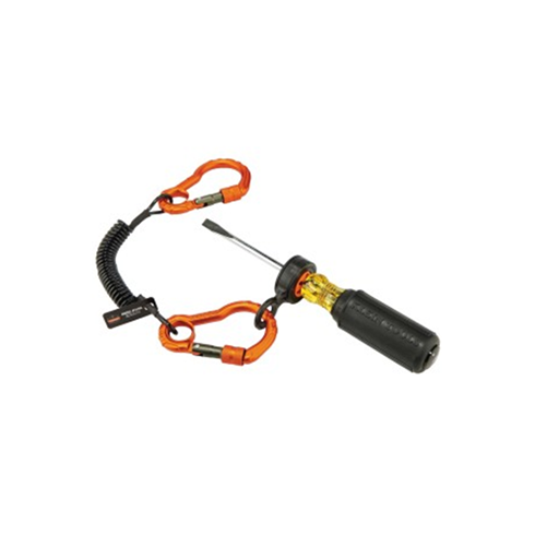 SQUIDS 3166 0.9kg Coil Tool Lanyard Dual Carabiners