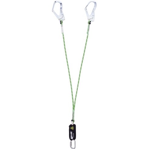 Miller 1032394 Edge Tested Twin Kernmantel 1.5mtr Shock Absorbing Lanyard c/w Scaffold Hook