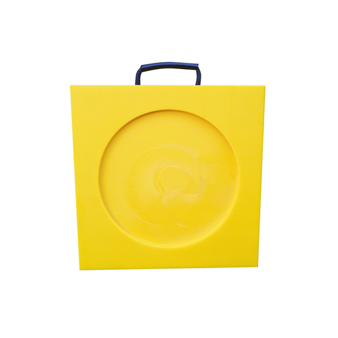 Hi-viz 400x400x40mm Recessed Square Outrigger Pad