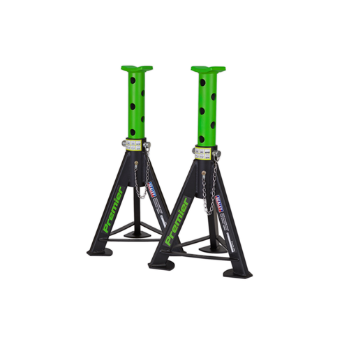 Sealey AS6G Green Axle Stands (Pair) 6tonne Capacity per stand