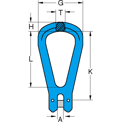 Yoke X-059 G100 Clevis Master/Egg Link