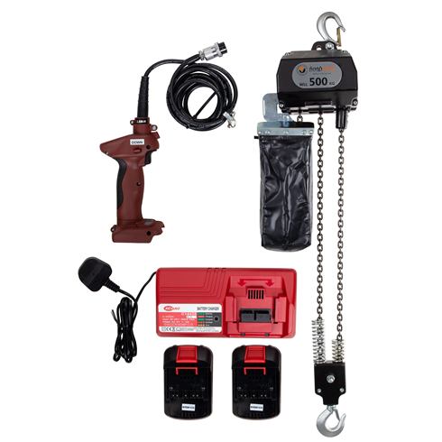 Battery Powered Electric Chain Hoist, 500 KG, Lift 5mtr