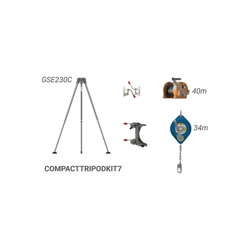 Globestock 34mtr G.Saver II + 40mtr G.Winch Compact Tripod Kit