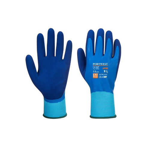 Portwest AP80 Liquid Pro Latex Foam Waterproof Glove Blue (10pk)