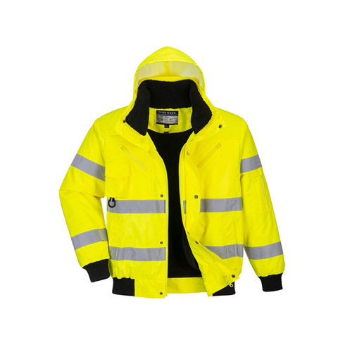 Portwest C467 Hi-Vis 3-in-1 Bomber Jacket Yellow