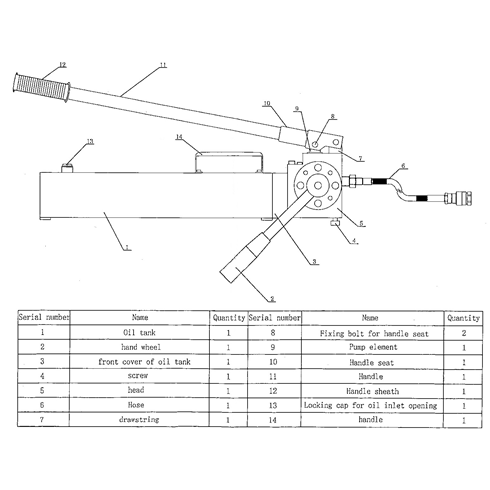 Liftingear Single Acting 2 Speed Hand Pump 2000cc