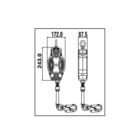 Kratos Safety FA2040210B 10mtr Helixon Retractable Fall Arrest Block