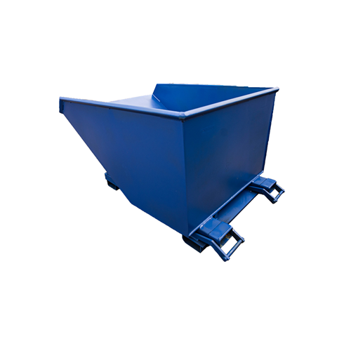 1250ltr Teleskip 2000kg SWL Forklift Tipping Skip c/w Castors