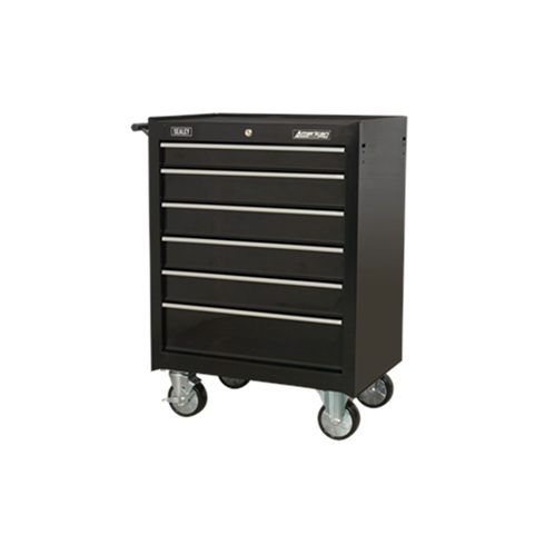 Sealey AP226B Rollcab 6 Drawer with Ball-Bearing Slides - Black