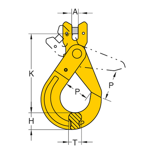 Yoke 8-026 G80 Clevis Self Locking Hook