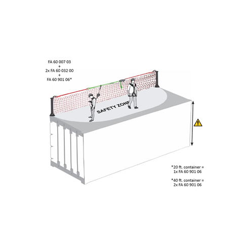 Kratos Safety FA6090106 Marking Net for Temporary Lifeline for 20ft & 40ft Containers