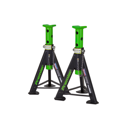 Sealey AS6G Green Axle Stands (Pair) 6tonne Capacity per stand