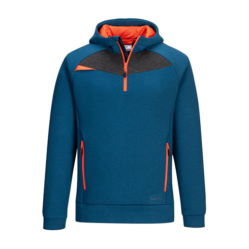 Portwest DX467 Quarter Zip Hoodie Metro Blue