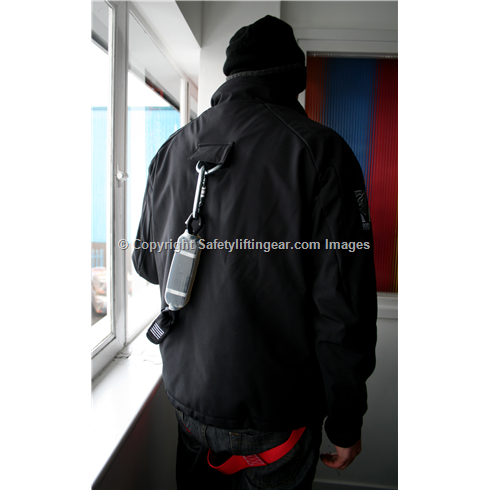 Jacket Safety Harness, Wind Breaker/Water Proof Black