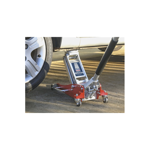 Sealey RJA1550 1.5tonne Aluminium Low Profile Trolley Jack with Rocket Lift