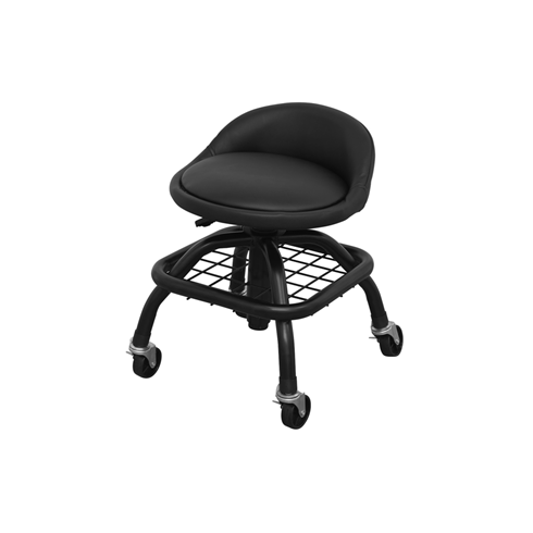 Sealey SCR02B Pneumatic Creeper Stool with Adjustable Height Swivel Seat & Back Rest