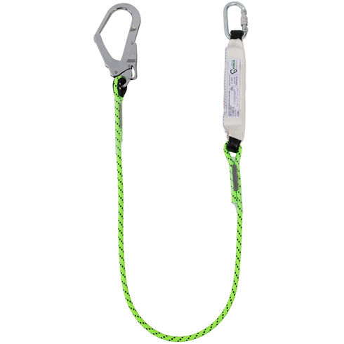 140kg Shock Absorbing Lanyard 1.75mtr c/w Scaffold Hook