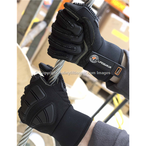 LifeGear Thermal-lined Cut Resistant Safety Impact Working Gloves