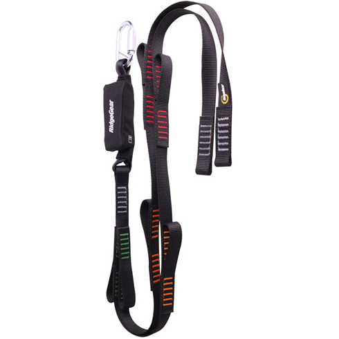 Ridgegear RGL29 Twin Leg Webbing Tie Back Lanyard & Shock Absorber