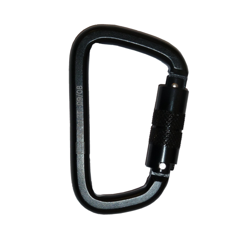 Black Twist To Lock Steel Karabiner (25mm Opening)