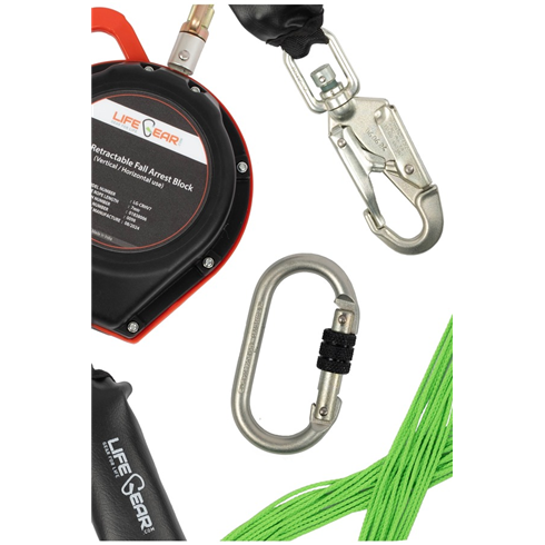 LifeGear Fall Arrest Block for Vertical/Horizontal Use – 7mtr, 10mtr, and 15mtr