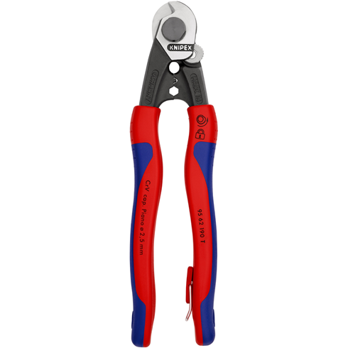KNIPEX 9562190T Wire Rope Cutters with Tether Attachment Point