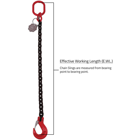 2tonne ChainSling 1 Leg , Latch Hook