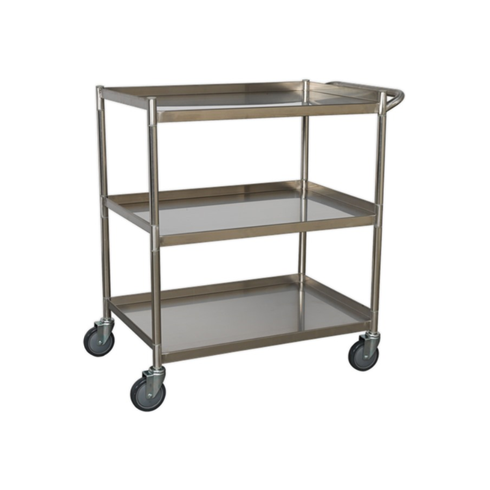 Sealey CX410SS Workshop Trolley 3-Level Stainless Steel