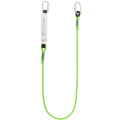 137kg Shock Absorbing Lanyard 2mtr c/w Karabiners