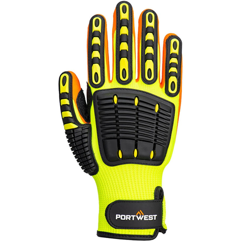 Portwest A721 Anti Impact Grip Glove Yellow/Orange