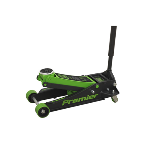 Sealey 4040AG 4tonne Low Profile Green Trolley Jack with Rocket Lift