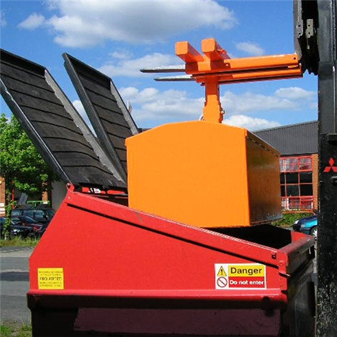1000kg Fork Mounted Skip Compactor