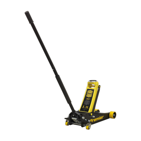 Sealey 4040AY 4tonne Trolley Jack with Rocket Lift - Yellow