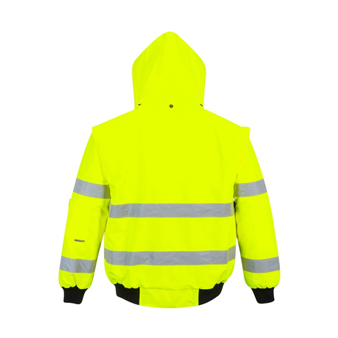 Portwest C467 Hi-Vis 3-in-1 Bomber Jacket Yellow